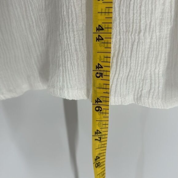 Umgee White Midi Dress Women’s Size Medium Solid White Short Sleeve Dress - Picture 8 of 10